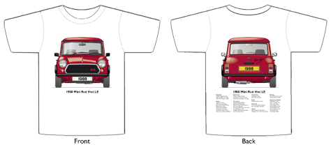 Mini Red Hot LE 1988 T-shirt Front & Back